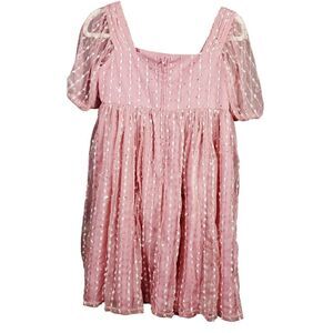 Wonder Nation Girl's Dress Size 16 Pink Lined Metallic Overlay Party Princess